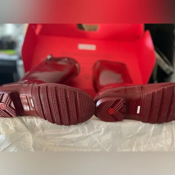 New Women’s Original Hunter Glossy (Autumn Stone) Rain Boots size9 $145 OBO - Picture 2 of 7